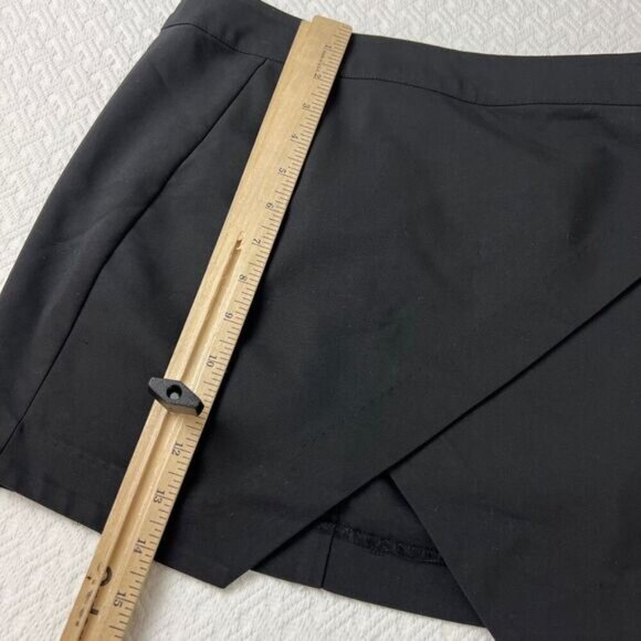Vero Moda Women's Size 34 Black Alma Mini Short Skirt Zipper Wrap Asymmetrical - Picture 3 of 9